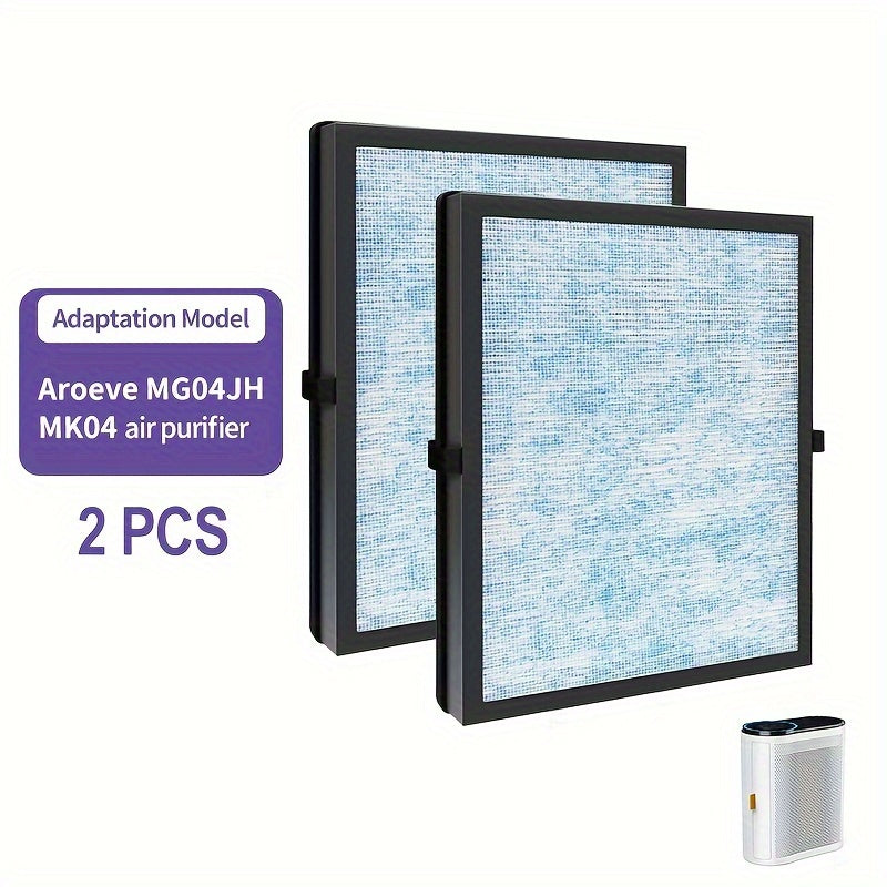 2 Piezas, Filtro De Aire MK04 Reemplazo De Filtros Ture H13 Para Purificador De Aire AROEVE MK04 MG04JH Reemplazo De Filtro Hepa Ture H13 De 3 Etapas Comparar Con La Pieza N.° MK04LX