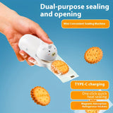 Mini máquina selladora de cerdito linda, adhesivo magnético para bolsas de refrigerador, sellado manual portátil doméstico con atracción magnética para evitar fugas de aire y humedad