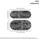 1pc Alfombra Ovalada de Peluche Suave y Lujosa - Antideslizante, Lavable a Mano, Duradera de Fibra de Poliéster, Perfecta para Dormitorio y Sala de Estar, Ideal para Mesa de Café y Decoración de Entrada, Elegante en Blanco