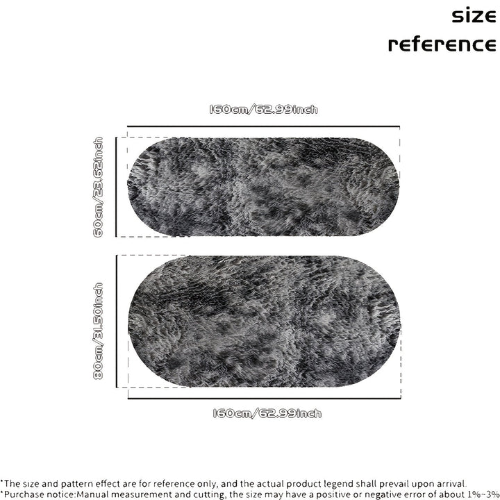 1pc Alfombra Ovalada de Peluche Suave y Lujosa - Antideslizante, Lavable a Mano, Duradera de Fibra de Poliéster, Perfecta para Dormitorio y Sala de Estar, Ideal para Mesa de Café y Decoración de Entrada, Elegante en Blanco