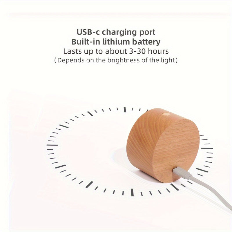 2 piezas de luces de pared LED con control táctil, regulación sin pasos, luces de lectura giratorias de 360°, batería de litio recargable, diseño moderno de madera con cable de carga USB, brillo ajustable, iluminación de cabecera | Lámpara de pared moder
