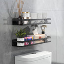 Estante de baño de hierro fundido, estante de almacenamiento de pared para inodoro, instalación fácil sin taladrar, organizador que ahorra espacio para pañuelos, champú, gel de ducha, accesorios de baño.