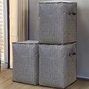 4 piezas de cajas de almacenamiento extra grandes de 47.55 galones, diseño houndstooth, tela gruesa, con cremallera doble y asas para fácil transporte, ideales para ropa, edredones y organización de artículos de temporada, perfectas para el hogar, mudanz