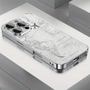Fundas de Teléfono TPU Electroplateadas con Patrón Creativo de Vuelo en Mapa Gris y Protección para Lente para iPhone 16/16Pro/16ProMax/16Plus/16e, 15/15Plus/15Pro/15ProMax, 14/14Plus/14Pro/14ProMax, 13/13Pro/13ProMax, 12/12Pro/12ProMax, 11/11Pro/11ProMa
