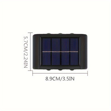 2 paquetes de luces solares para exterior mejoradas, luces solares para jardín con sensor de movimiento y diseño LED para cercas, panel solar de carga rápida y alta eficiencia, decoración duradera para jardín, patio, pasillos y entrada