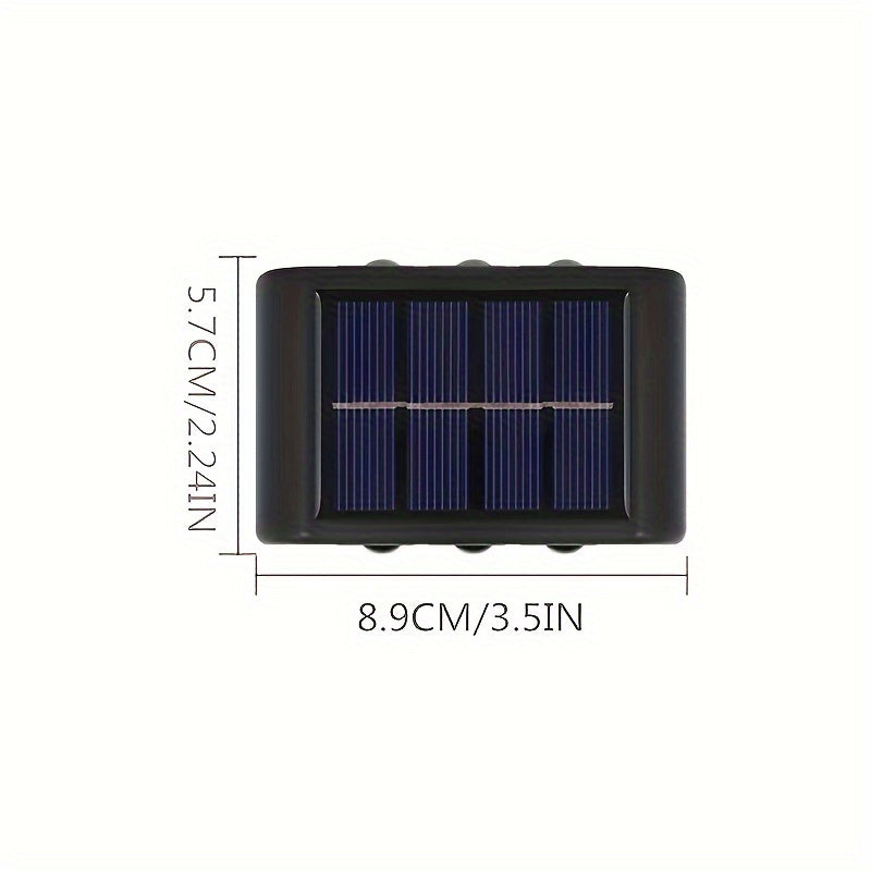 2 paquetes de luces solares para exterior mejoradas, luces solares para jardín con sensor de movimiento y diseño LED para cercas, panel solar de carga rápida y alta eficiencia, decoración duradera para jardín, patio, pasillos y entrada