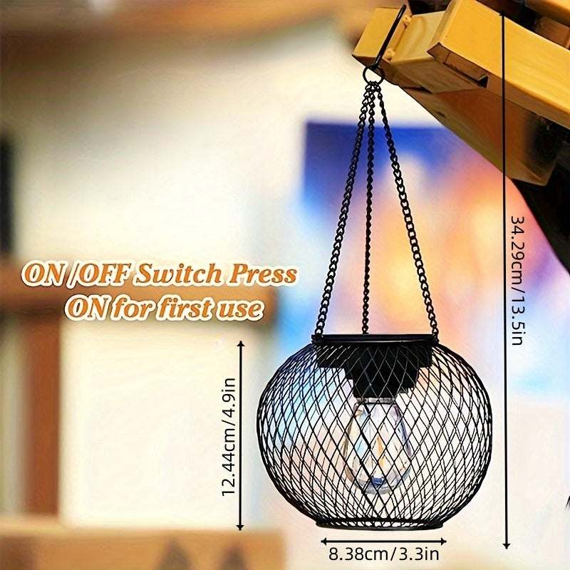 2pcs/4pcs Nueva Linterna Solar Exterior, Versión Mejorada Lámpara Solar Colgante para Jardín Exterior, Candelabro Metálico Decorativo, Luz Solar de Árbol Adecuada para Jardín, Patio y Camino