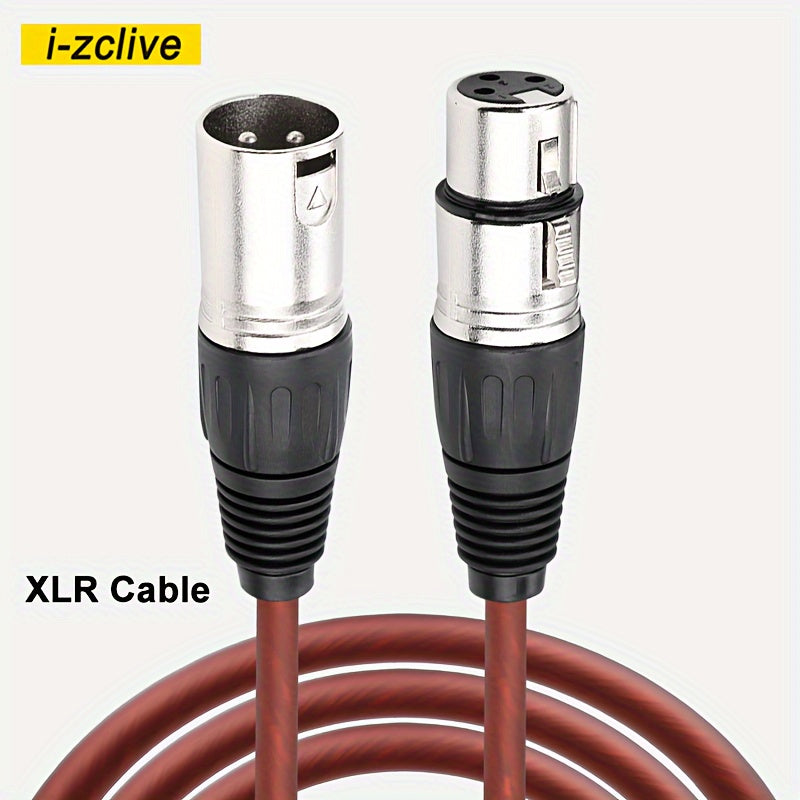 Cable de Audio XLR Premium I-Zclive - Macho a Hembra, Aleación de Zinc, Cable de Micrófono y Altavoz Balanceado de 3 Pines para Equipo de Grabación, Preamplificadores y Estaciones de Radio