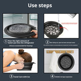 Cuenco de Baño Frío Plegable de Silicona - Tazón Colapsible para Spa Facial, Manos y Uñas - Recipiente Portátil para Remojo Relajante en Agua Fría con Base Antideslizante, Fácil de Limpiar, Ideal para Viajes, Herramienta Duradera para Cuidado de la Piel