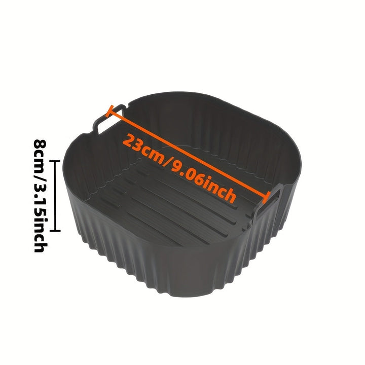 1/2 piezas Bandeja de Silicona Negra para Freidora de Aire, Compatible con el Modelo Philips NA229 con Superficie Antiadherente, Fácil de Limpiar en Freidoras de Aire, Hornos y Microondas