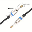 Cable de audio profesional i-zclive Mono 6.35mm a 6.35mm, doble capa blindada de cobre libre de oxígeno, carcasa de aleación de zinc, conectores bañados en oro, conector redondo macho a macho de 1/4" TS para guitarra eléctrica, bajo, altavoces - Cable Et