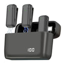 Micrófono inalámbrico lavaliere para for iphone, teléfonos Android - 24,4 pies (aproximadamente 24,4 metros) Micrófono dual con clip inalámbrico, reducción de ruido 5 horas de tiempo de trabajo para grabación de video, blogs, entrevistas y transmisión en