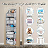 Estantería de Almacenamiento para Puerta, Estantería Colgante de 5 Niveles con 5 Bolsillos de Gran Capacidad, Capacidad de Carga Antivuelco de 19.96 KG, Adecuada para Dormitorio, Baño, Despensa, Guardería