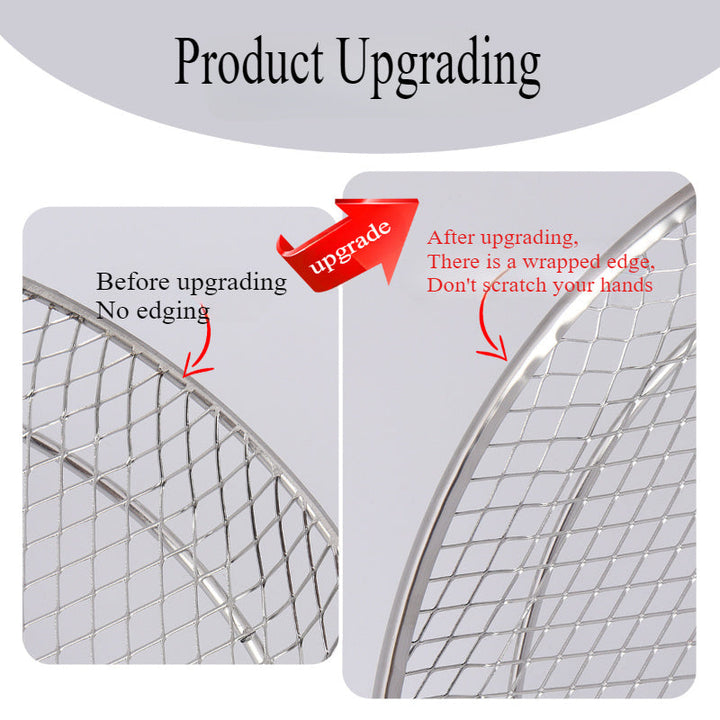 Conjunto de 1 pieza/3 piezas de Accesorios para Freidora de Aire de Acero Inoxidable para Camping al Aire Libre, Rejilla Multifuncional para Microondas, Parrilla Rectangular Duradera Antiadherente, Apilable, Adecuada para Hornear y Asar, Compatible con l