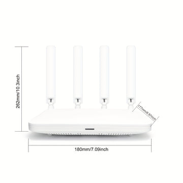 Wifi Internet, 1800Mbps Router Wifi 6 de doble banda - 1200Mbps para red de área amplia/red de área local, cobertura remota adecuada para el hogar y la oficina, admite modos de router/punto de acceso/repetidor, funciona en frecuencias de 5Ghz y 2.4Ghz.