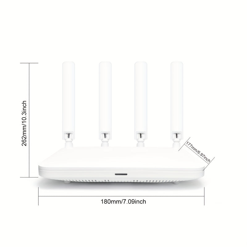 Wifi Internet, 1800Mbps Router Wifi 6 de doble banda - 1200Mbps para red de área amplia/red de área local, cobertura remota adecuada para el hogar y la oficina, admite modos de router/punto de acceso/repetidor, funciona en frecuencias de 5Ghz y 2.4Ghz.