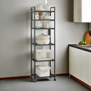Carro de cocina metálico de 5 niveles, estantería de almacenamiento móvil con ruedas, organizador para cocina, sala de estar, baño, estructura reforzada duradera, no requiere energía eléctrica