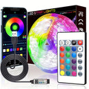 Tira de luces LED para habitación, 91.44-3048.0 cm con control por APP y control remoto IR de 24 teclas, múltiples modos dinámicos y funciones DIY, fácil de instalar, longitud ajustable, ideal para decoración de fiestas en casa, iluminación de escenario