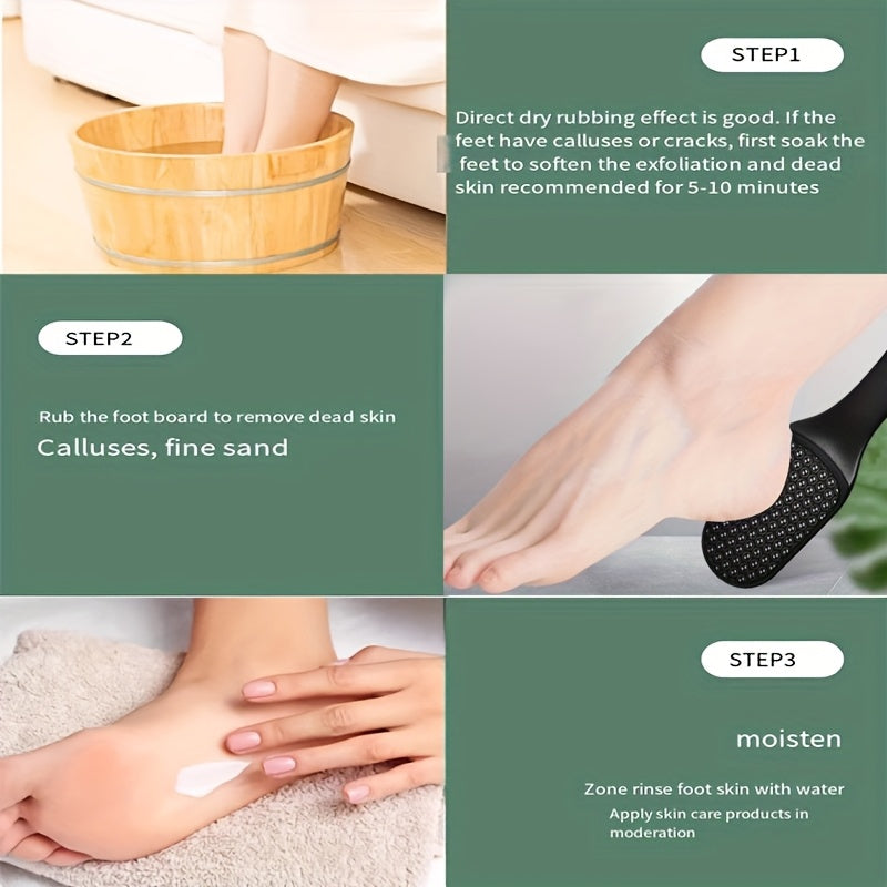Nano Crystal Foot Filet, Tabla de Pies de Vidrio - Pedicura Profesional, Pies Suaves y Lisos - Antiguos, Muertos, Beige y Grietas en los Talones, Fácil de Usar, Mango Ergonómico, Herramienta de Exfoliación Suave, Lavable y Reutilizable