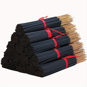 101 varillas de incienso de bambú con aroma a cerezo natural, 22.0 cm, tiempo de combustión de 45-50 min, fragancia para yoga, meditación, hogar y oficina - Ideal para Navidad, Halloween, Pascua y Hanukkah - Sin plumas, incienso para el hogar