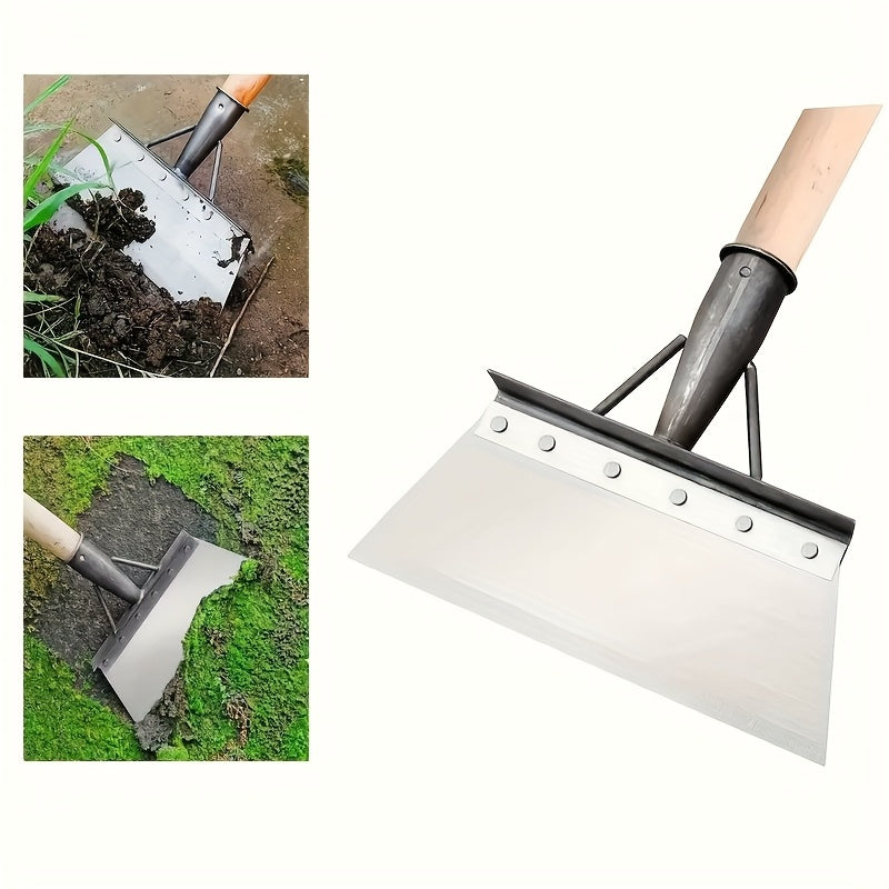 Paleta Multiusos para 4 Escenarios, Herramienta de Limpieza Exterior con Hoja de Acero Inoxidable y Sin Mango, Pala para Deshierbe en Jardín