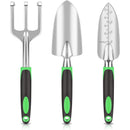 Juego de herramientas de jardín de aluminio con horca para raíces, cuchara, tijeras de poda y más - Herramientas de jardinería duraderas y multiusos para uso doméstico y profesional, esenciales para el jardinería|Diseño ergonómico|Construcción duradera