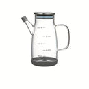 Dispensador de Aceite de Vidrio de 20oz a Prueba de Fugas con Tapa y Mango de Acero - Libre de BPA, Perfecto para Aceite de Oliva, Vinagre, Condimentos - Ideal para Cocina, BBQ, Camping, Picnics