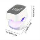 Dispositivo de lámpara portátil para esmalte de uñas, luz de uñas recargable por USB con pantalla matemática, herramienta de manicura portátil para uso en casa y viajes, regalo creativo para el cumpleaños de la mejor amiga, pequeño electrodoméstico.