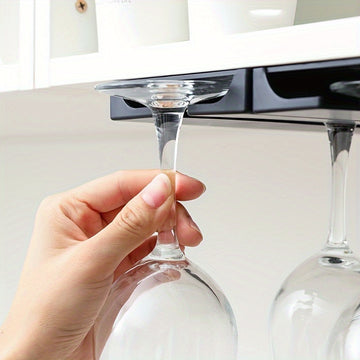 4-Pack Cocina Sala de estar Punzón-Libre Vaso de vino tinto Estante Plástico Invertido Estante Hogar Alto-Pie Vaso de vino Colgante Estante de exhibición