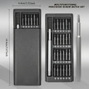 Juego de Destornilladores de Precisión 25 en 1, Herramientas de Reparación Multifunción para Desmontaje de Teléfonos Móviles y Tabletas, Plástico Duradero, Sin Carga - con Varios Tamaños de Rosca