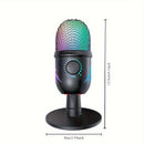 Microfono USB Profesional para Gaming y Streaming - Cancelación de Ruido de Estudio, Conector para Auriculares Integrado, Anillo LED, Plug & Play, Alimentado por USB (), Micrófono para Juegos, Configuración para Podcasting, Equipo de Audio Elegante, Soni