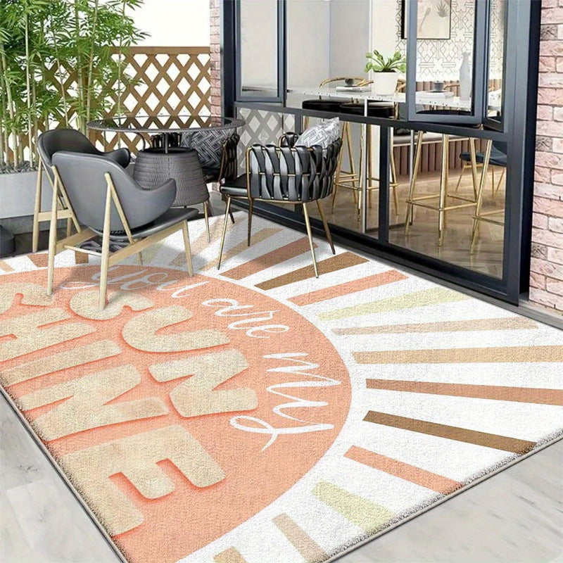 Estera de exterior geométrica de terciopelo ultra suave de Star Deer - Antideslizante, lavable en máquina, ligera, alfombrilla de poliéster para patio, camping y decoración del hogar, diseño de crema y beige, duradera y elegante, alfombrilla de patio dec