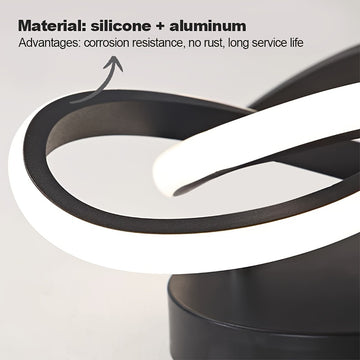 Aplique de Luz de Techo LED | Diseño Moderno de Nudo | Metal y Blanco | Brillo Cálido Ambiente | Ideal para Decoración del Hogar y Oficina, Luz Ambiental de Oficina | Decoración Contemporánea | Diseño Elegante, Decoración Ligera