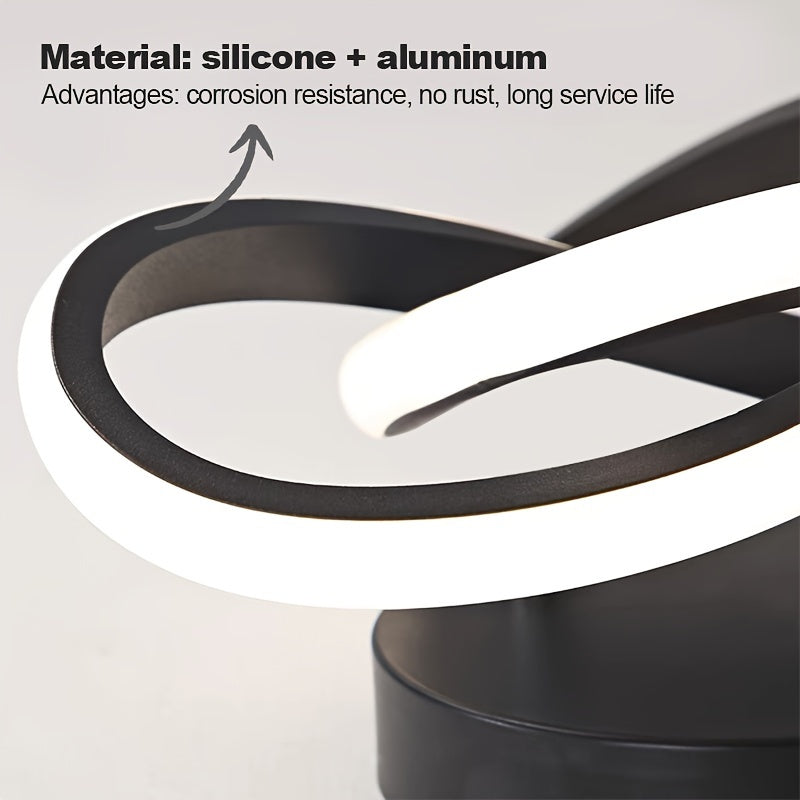 Aplique de Luz de Techo LED | Diseño Moderno de Nudo | Metal y Blanco | Brillo Cálido Ambiente | Ideal para Decoración del Hogar y Oficina, Luz Ambiental de Oficina | Decoración Contemporánea | Diseño Elegante, Decoración Ligera