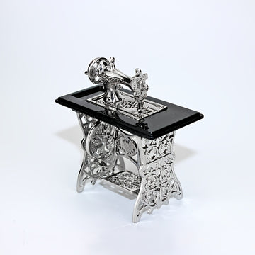 1pc Adorno Vintage de Mini Máquina de Coser de Metal, Coleccionable Decorativo para Uso Interior y Exterior, Creativo, Adornos de Colección