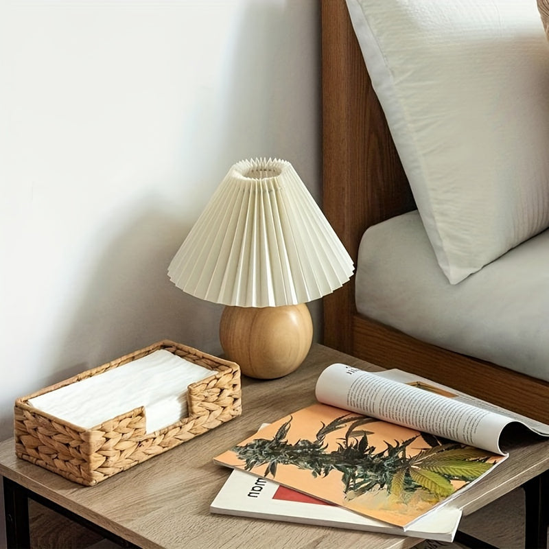 Cesta de Papel Toalla de Paja, Cesta de Papel Toalla de Paja Tejida con Hierba de Jacinto de Agua, Organizador de Servilletas para Mesa, decoración del hogar, accesorios de baño
