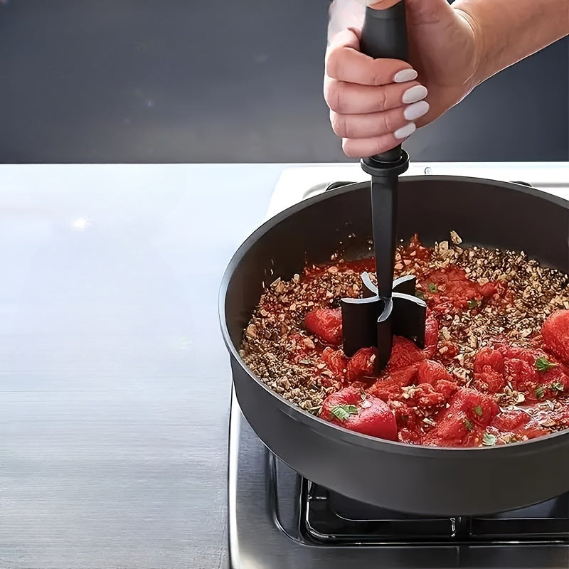 Prensa de molinillo de carne de plástico, picadora y desmenuzadora de carne duradera, aplanadora de carne de hamburguesa resistente al calor, para carne molida de res, pavo y más, con herramienta de gadget de cocina para hamburguesas perfectas