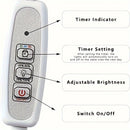 Luz de Cultivo LED Ajustable con Espectro Completo, Alimentada por USB, Anillo de 4 Cabezas para Plantas de Interior y Suculentas - Incluye Temporizador Automático (2/4/8 H)