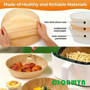 20 piezas de Papel Antiadherente para Freidora de Aire CJORWYN, Redondo de 20.07 cm - Desechable, Sin Blanquear, Resistente al Aceite para Hornear y Cocinar en Microondas más Saludable - Ideal para Accesorios de Freidora de Aire para Acción de Gracias, N