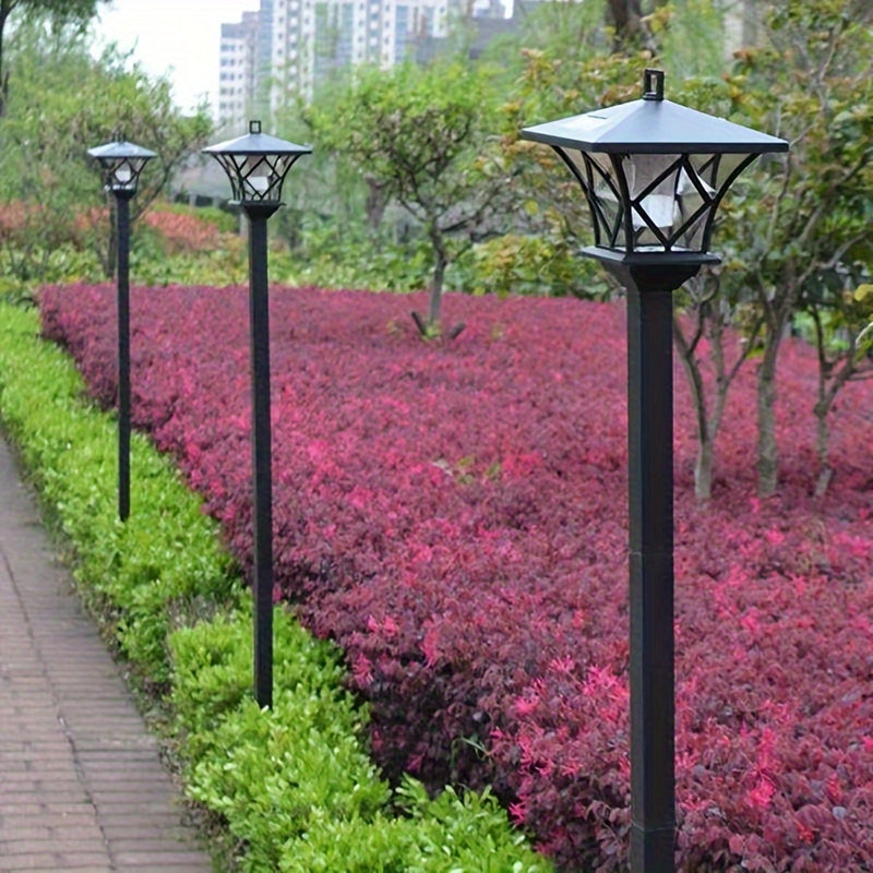 1.5m Luces solares LED para jardín - Lámpara de césped de doble uso con acabado pulido, iluminación de senderos y paisajes, perfecta para patios, jardines, céspedes y decoración navideña, carga solar, control de interruptor, batería de níquel, luces para