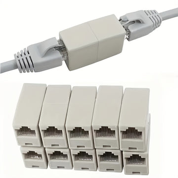 1 pieza/2 piezas/3 piezas/6 piezas/8 piezas conectores Ethernet, adaptador Ethernet recto de doble cabeza, conector Ethernet, extensión de cable Ethernet