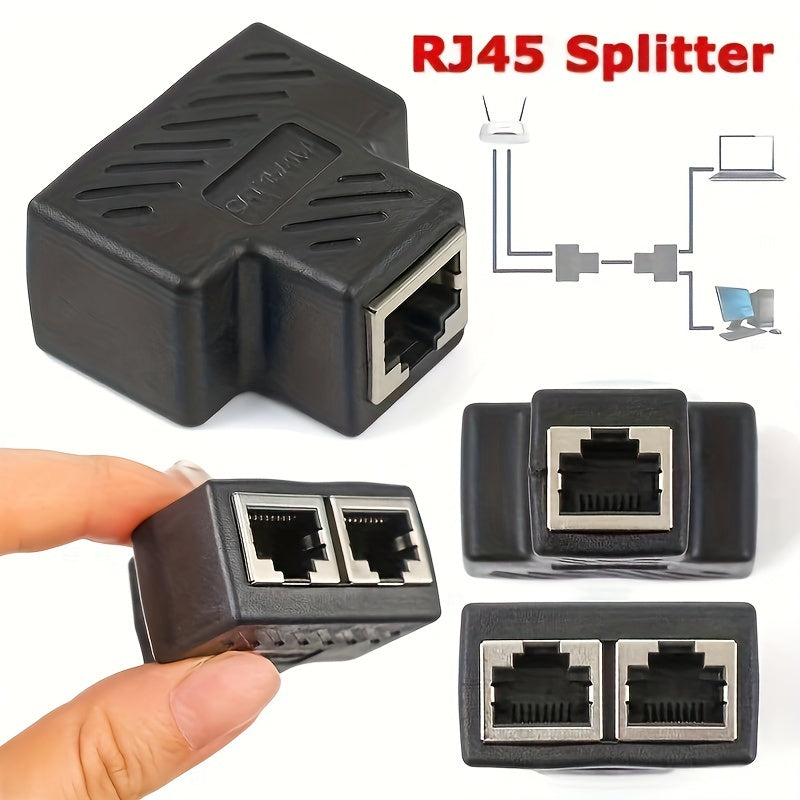1 Unidad, Divisor Ethernet, Adaptador De Acoplador Divisor Ethernet De 1 A 2, Cable Ethernet Y Divisor De Internet LAN