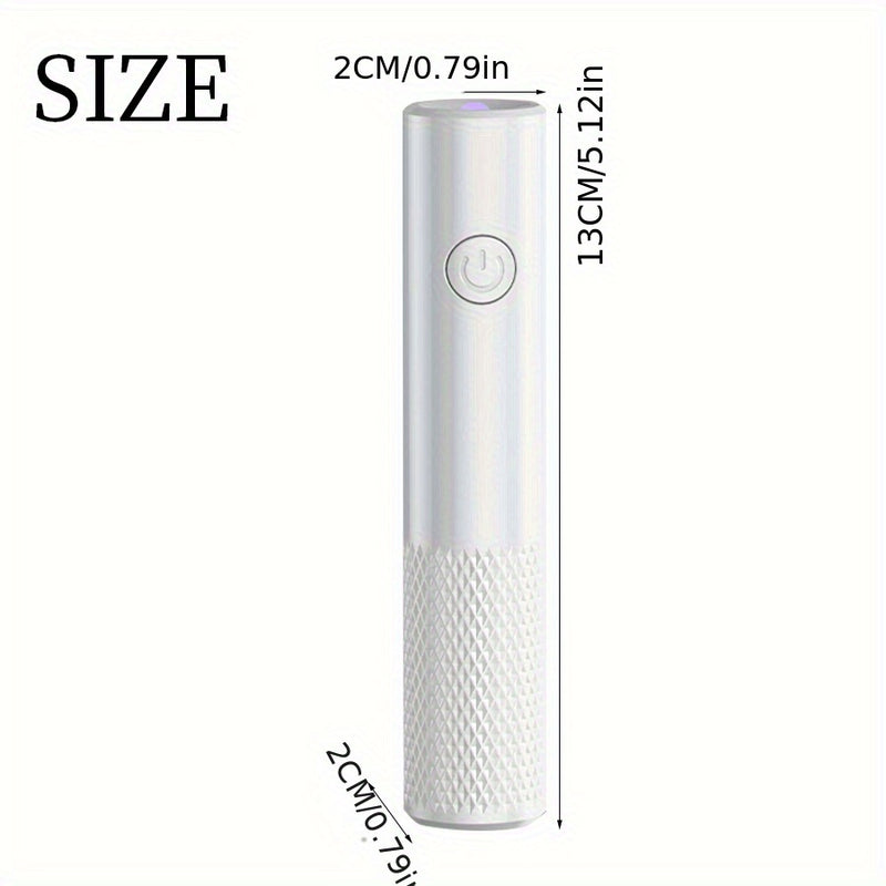 Lámpara de uñas LED portátil - Secador de gel de polichroma de secado rápido, luz de manicura recargable por USB, iluminador de dedos y dedos de mano, regalo de San Valentín, cuerpo cilíndrico de larga duración, concha de plástico duradera, herramienta l