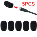 Conjunto de 5 Piezas de Protector Antiviento para Micrófono, Almohadilla de Espuma Suave para Cubrir el Micrófono, Esponja en Color Claro Beis