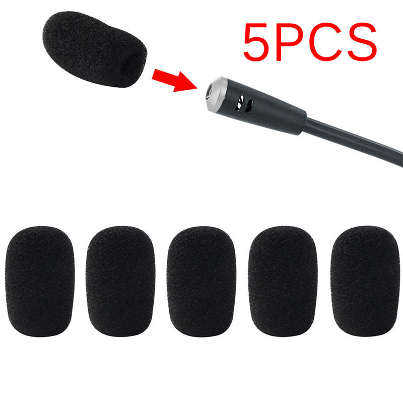 Conjunto de 5 Piezas de Protector Antiviento para Micrófono, Almohadilla de Espuma Suave para Cubrir el Micrófono, Esponja en Color Claro Beis