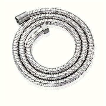 1pc Manguera de Ducha de Acero Inoxidable Flexible - 1.5m/2m/3m, a Prueba de Explosiones con Acabado Metálico Electrochapado, Instalación Fácil en Pared, Forma Redonda - Perfecta para Cabezales de Chorro de Lluvia, Rociador de Ducha