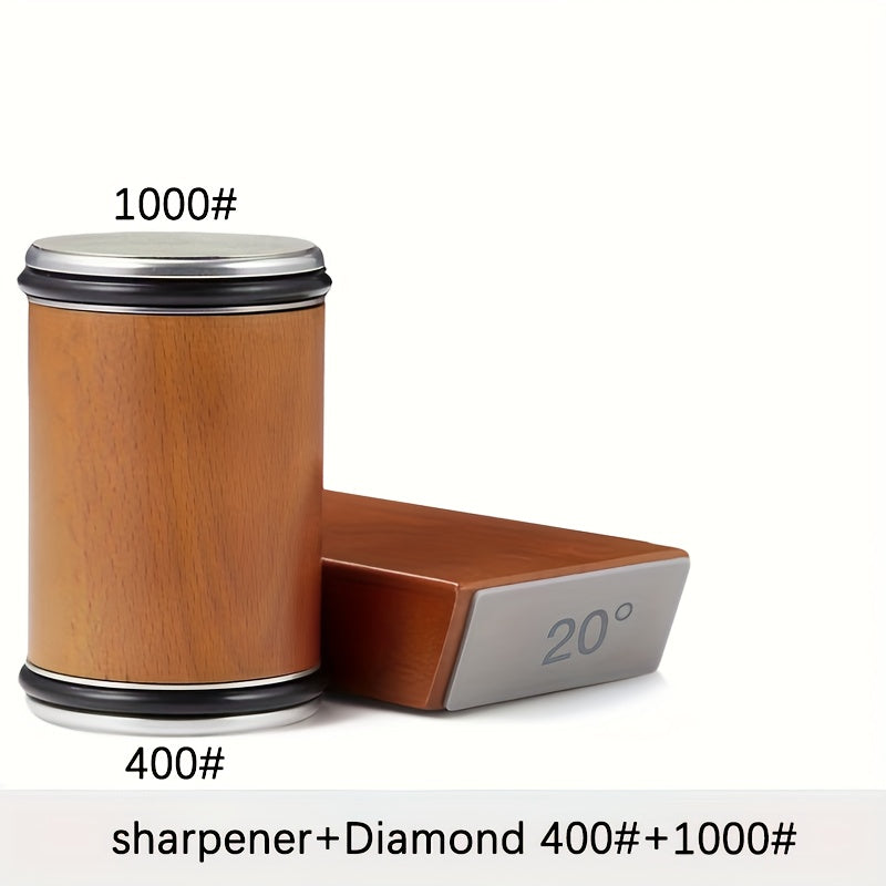 Máquina de afilar cuchillos, soporte magnético para cuchillos, piedra de afilar de diamante, con ángulos de 15 y 20 grados, herramienta profesional de cocina, portátil y duradera, fácil de reemplazar, regalo perfecto para Navidad, Año Nuevo y cumpleaños.