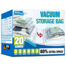 Juego de bolsas de almacenamiento con bomba de compresión al vacío, bolsas selladas para ropa, suéteres, mantas, edredones, organización de ahorro de espacio para viajes, hogar, dormitorio, esencial para regresar a la universidad, accesorios de viaje