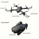 Drone E88 con cámaras HD dobles, batería única, regreso con una sola tecla, conexión WiFi, drone de fotografía aérea, control remoto de cuadricóptero, regalo de Navidad, Halloween y Acción de Gracias.