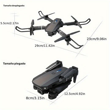 Drone E88 con cámaras HD dobles, batería única, regreso con una sola tecla, conexión WiFi, drone de fotografía aérea, control remoto de cuadricóptero, regalo de Navidad, Halloween y Acción de Gracias.
